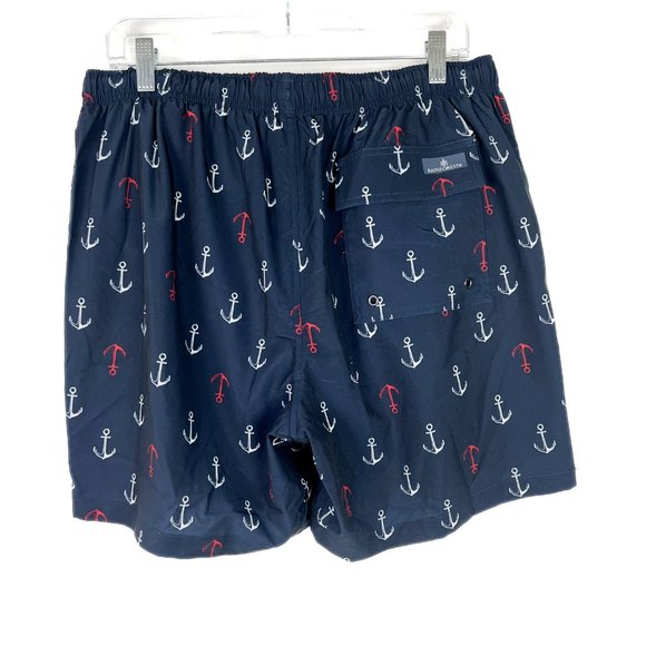 NWT Rainforest Ship Ahoy Swim Trunks Boardshorts Navy USA Size Medium M $69 NEW - Picture 11 of 16